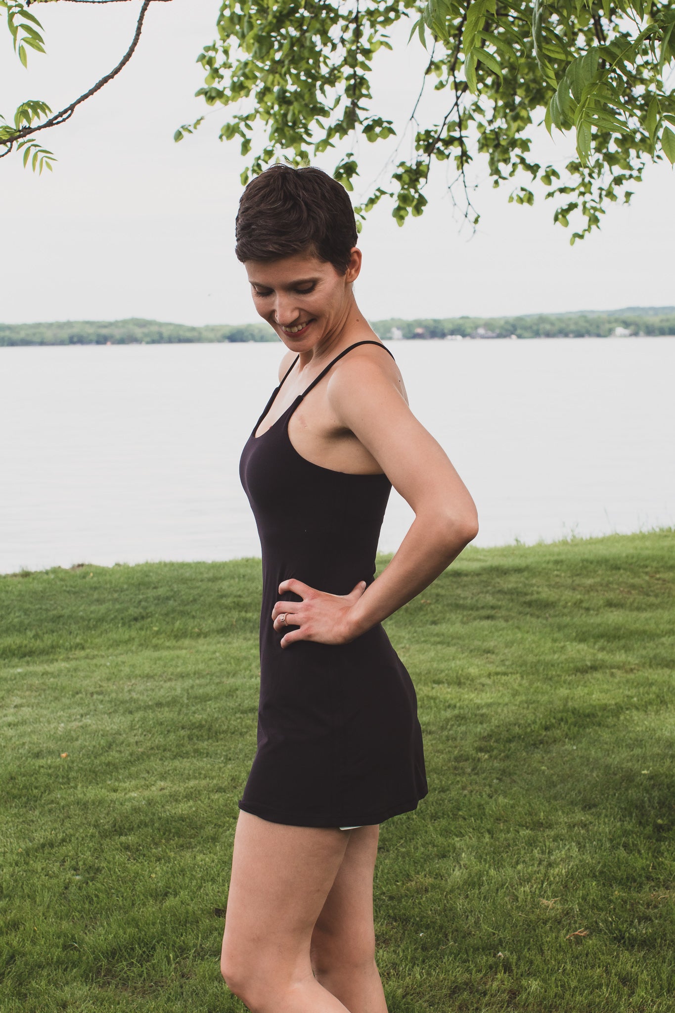 The Everyday Black Strappy Active Dress